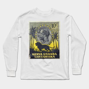 Kenya, Uganda, and Tanganyika Stamp Long Sleeve T-Shirt